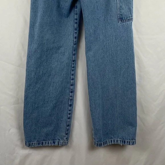 Zara Blue High Rise Cargo Jeans Size 4 - Picture 5 of 10